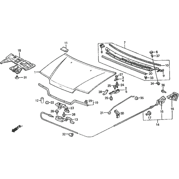 Honda Genuine 61220-SH5-A00 Windshield Cap Honda Genuine 61220-SH5-A00 Windshield Cap